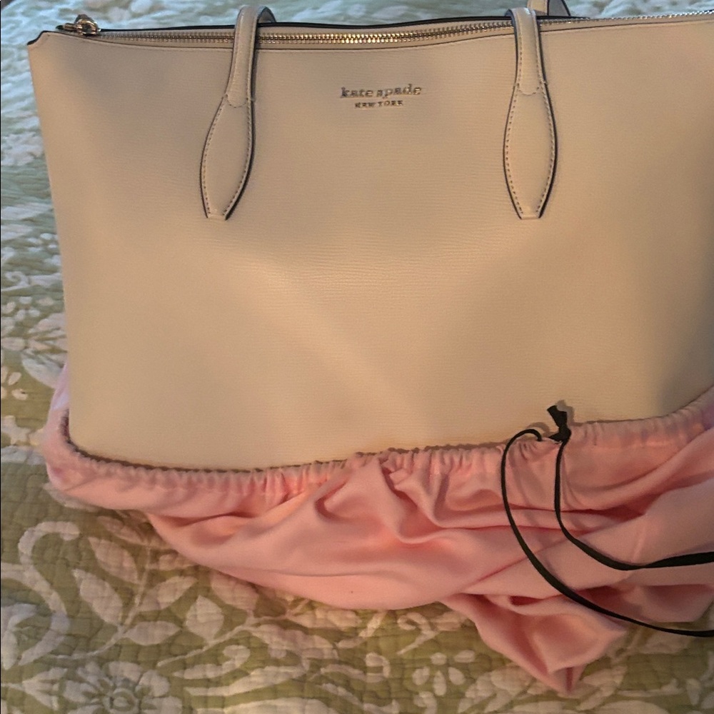 Kate Spade Cream Leather Tote